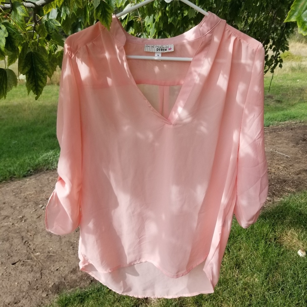 I'm In love with Derek, Pin Sleeve Top Pastel pink